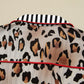 Leopard and Striped Trim Shirt and Pants Set - DAVERRI FASHIONS