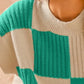 SO ME Check Plaid Casual Sweater Top