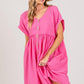 SAGE + FIG Button Up Short Sleeve Dress Mini Dresses