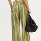 Striped Wide Leg Pants - DAVERRI FASHIONS