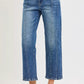 RISEN High Rise Crop Straight Jeans - DAVERRI FASHIONS