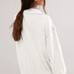 Exposed Seam Side Slit Long Sleeve Sweatshirt - DAVERRI FASHIONS