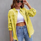Distressed Drop Shoulder Denim Jacket - DAVERRI FASHIONS