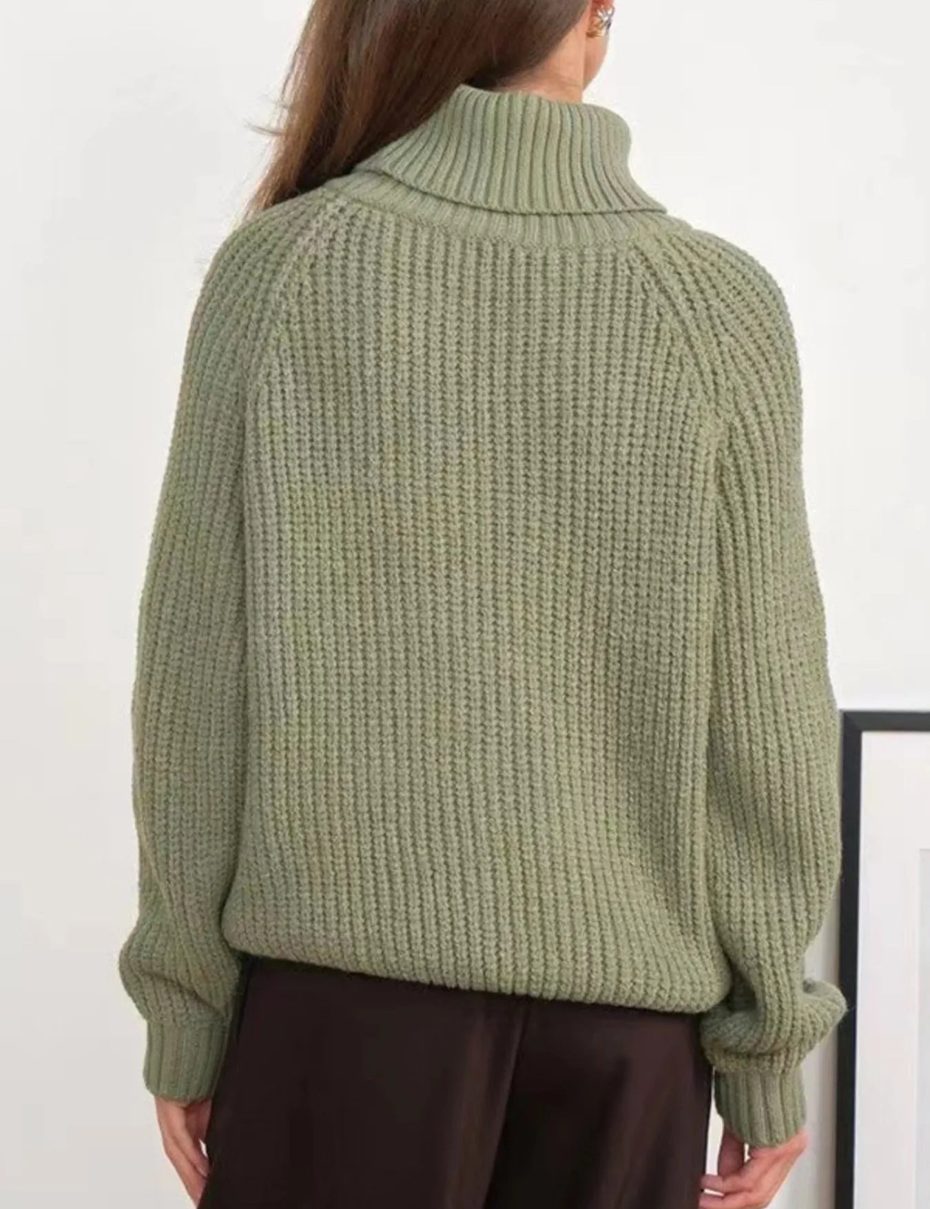 Turtleneck Long Sleeve Sweater | Sweaters Daverri Fashions