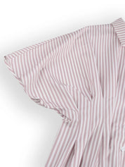 Striped Short Sleeve Button-Up Shirt | Daverri Fashions