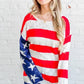 And The Why American Flag Long Sleeve Sweater - DAVERRI FASHIONS