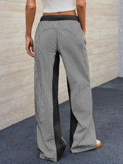 Striped Wide Leg Jeans | Pants Daverri Fashions