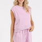 Mittoshop French Terry Crew Neck Top and Shorts Set Outfit Sets