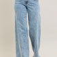 Judy Blue Full Size High Waist Wide Leg Jeans with Skewed Inseam Plus Size - DAVERRI FASHIONS
