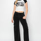 Risen Black High Rise Wide Leg Cargo Jeans Cargo Jeans