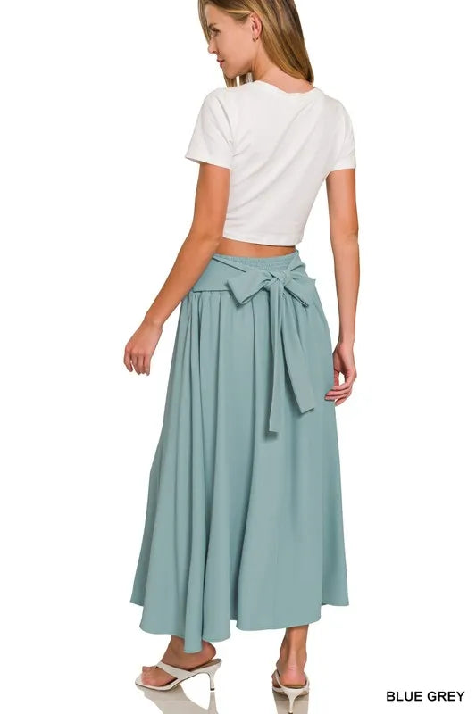 Zenana Heavy Woven Span Crop Tee & Skirt Set Outfit Sets