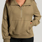 Daverri Fashions Half Zip Long Sleeve Sweatshirt - DAVERRI FASHIONS