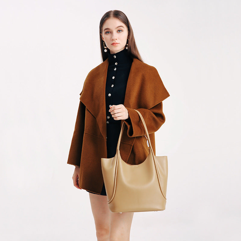 Genuine Leather Shoulder Tote Bag | Tote Bags Daverri Fashions