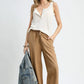 Umgee Wide Leg Drawstring Pants Pants