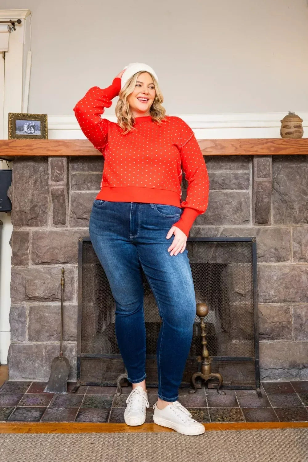 Judy Blue Full Size Washed Thermal Skinny Jeans Plus Size - DAVERRI FASHIONS