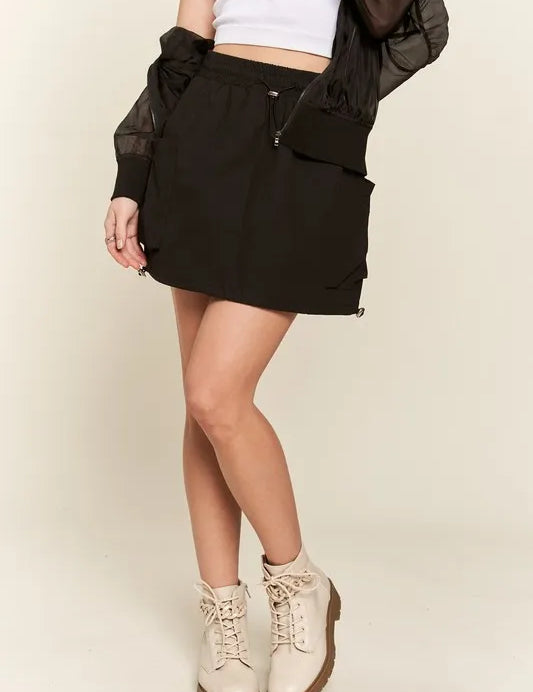 ADORA Drawstring Skort with Pockets | Skorts Daverri Fashions