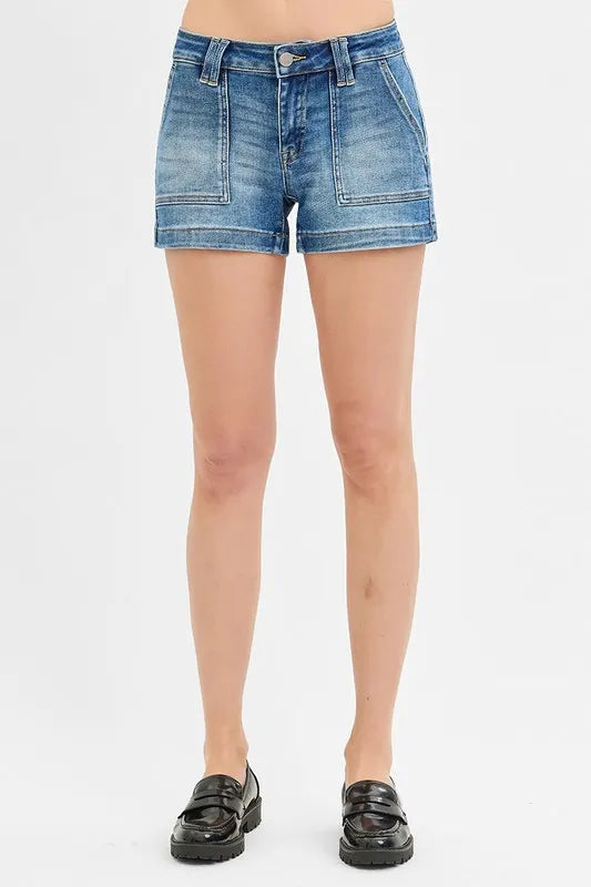 RISEN Low Rise Patched Pocket Shorts Shorts