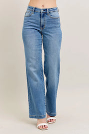 Judy Blue Full Size High Waist Straight Jeans Plus Size | Jeans Daverri Fashions