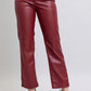 Judy Blue High Waist Tummy Control Faux Leather Straight Pants Plus Size - DAVERRI FASHIONS