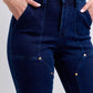 Judy Blue Full Size Hw Work Wear Knee Patch Straight Jeans Plus Size - DAVERRI FASHIONS