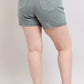 Judy Blue Full Size Hw Garment Dyed & Back Pkt Embroidery Shorts Plus Size