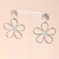 Alloy Flower Drop Earrings - DAVERRI FASHIONS