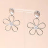 Alloy Flower Drop Earrings - DAVERRI FASHIONS