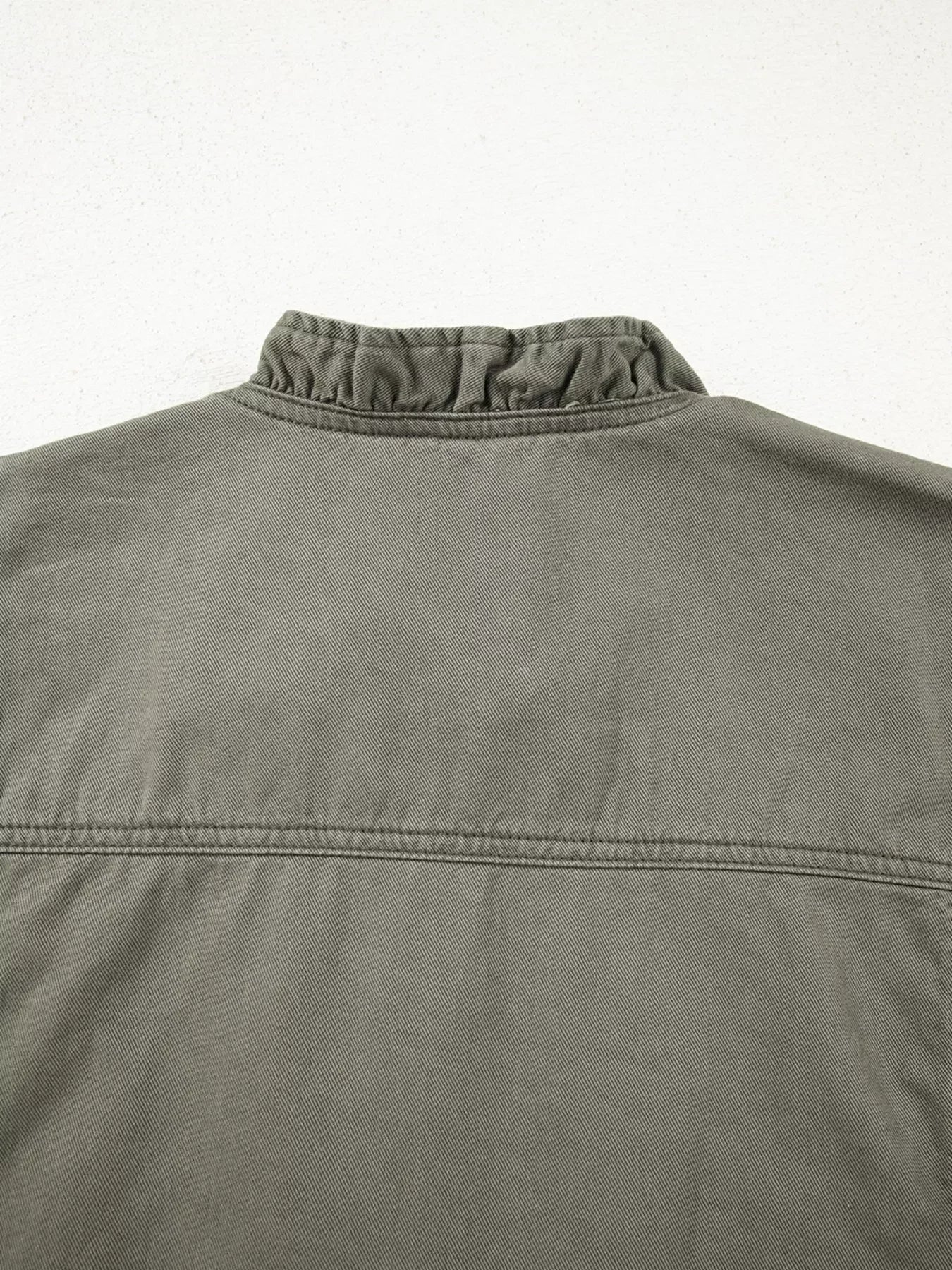 Ruffled Patchwork Denim Jacket Vest - DAVERRI FASHIONS