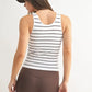 MONO B Striped Seamless Ribbed Tank