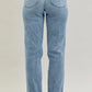 Judy Blue Frayed Hem Cell Phone Pocket Dad Jeans - DAVERRI FASHIONS