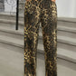 Leopard Jeans with Pockets - DAVERRI FASHIONS