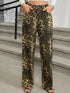 Leopard Jeans with Pockets - DAVERRI FASHIONS