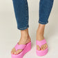 WILD DIVA Open Toe Platform Wedge Sandals Sandals