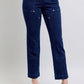 Judy Blue Full Size Hw Work Wear Knee Patch Straight Jeans Plus Size Jeans