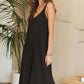 ADORA Black Textured Wide-Leg Jumpsuit