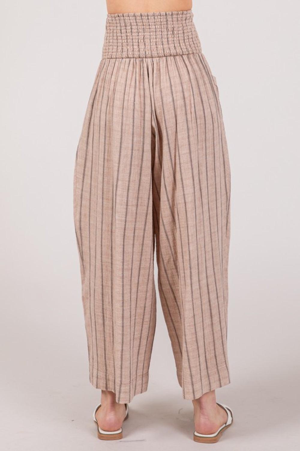 SAGE + FIG Cotton Gauze Wash Stripe Pants Pants