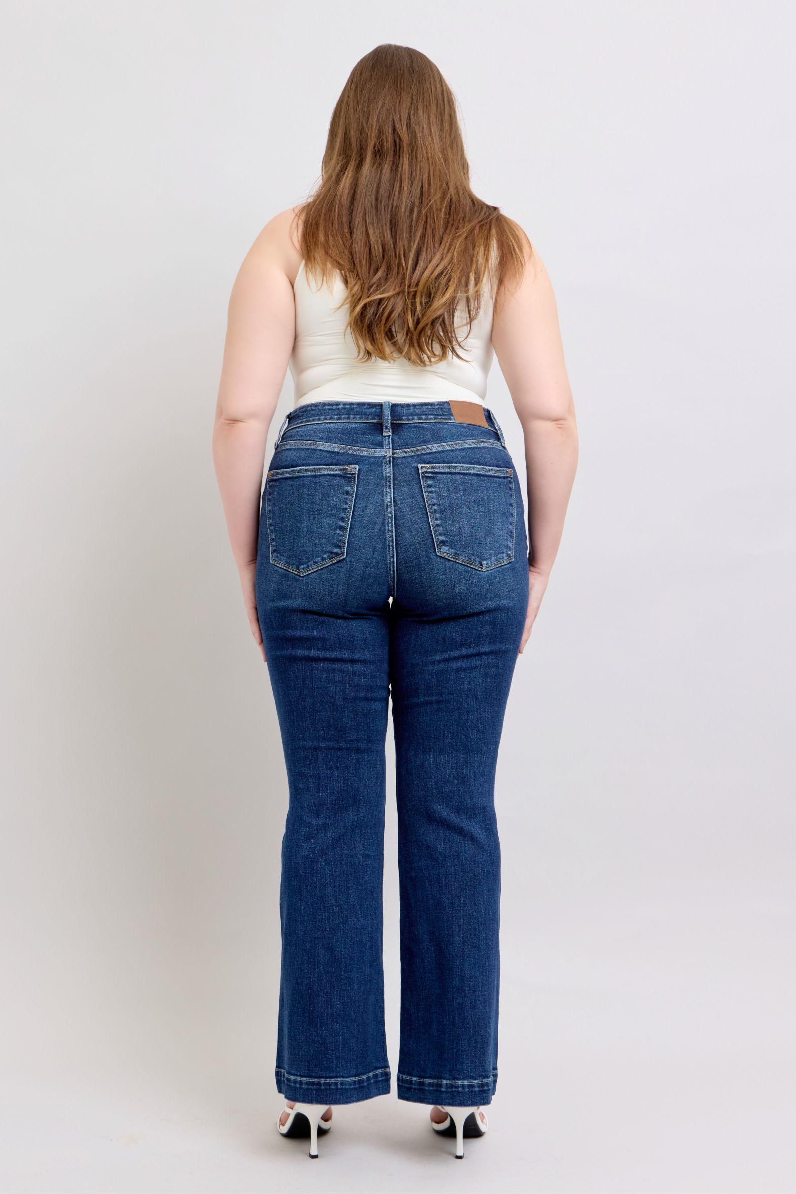 Judy Blue High Rise Flare Jeans with Pockets | Jeans Daverri Fashions