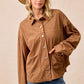 BiBi Corduroy Relaxed Fit Shacket with Back Pleat - DAVERRI FASHIONS