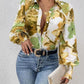 Daverri Fashions Floral Print Long Sleeve Shirt - DAVERRI FASHIONS