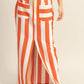 HYFVE Tomato/Cream Striped Pocket Detail Maxi Skirt Maxi Skirts