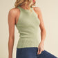 Aemi + Co Grecian Neck Ribbed Tank - DAVERRI FASHIONS