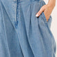 And The Why Elastic Back Pleated Baggy Jeans Jeans