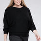 Zenana Plus Batwing Sleeve Knit Top-Casual Comfort Shirts & Tops