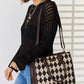 David Jones Argyle Pattern PU Leather Handbag - DAVERRI FASHIONS