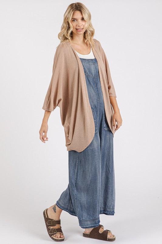 Mittoshop Open Front Batwing Sleeve Cardigan Cardigans
