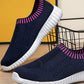 Breathable Knit Slip-On Athletic Sneakers - DAVERRI FASHIONS