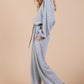 Ces Femme Boat Neck Long Sleeve Drawstring Jumpsuit Jumpsuits