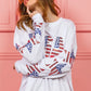 BiBi American Flag USA and Star Sequin Sweatshirt Sweatshirts