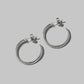 Zircon 925 Sterling Silver C-Hoop Earrings - DAVERRI FASHIONS