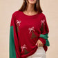 BiBi Christmas Theme Tree Embroidered Sweater - DAVERRI FASHIONS